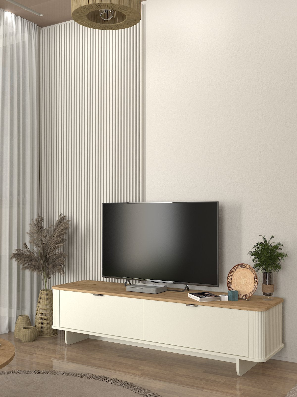 Bohema Tv komoda Krem-hrast