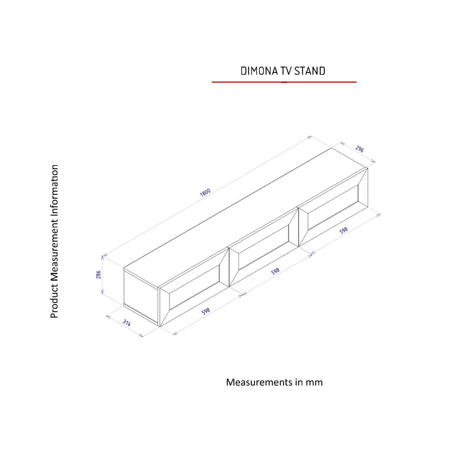 Dimona Tv komoda Siva