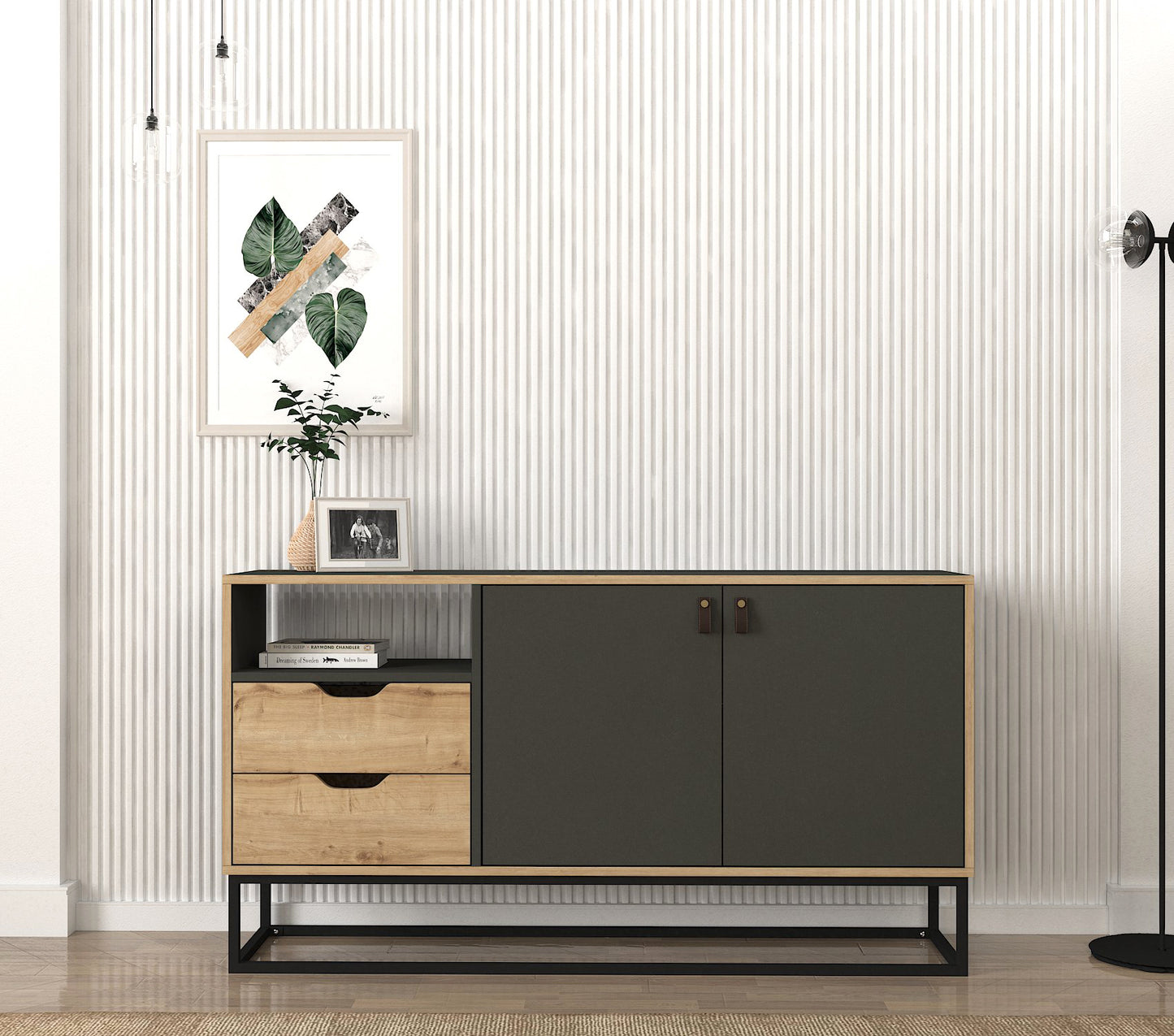 Komoda Dolores 150 Antracit-Sapphire