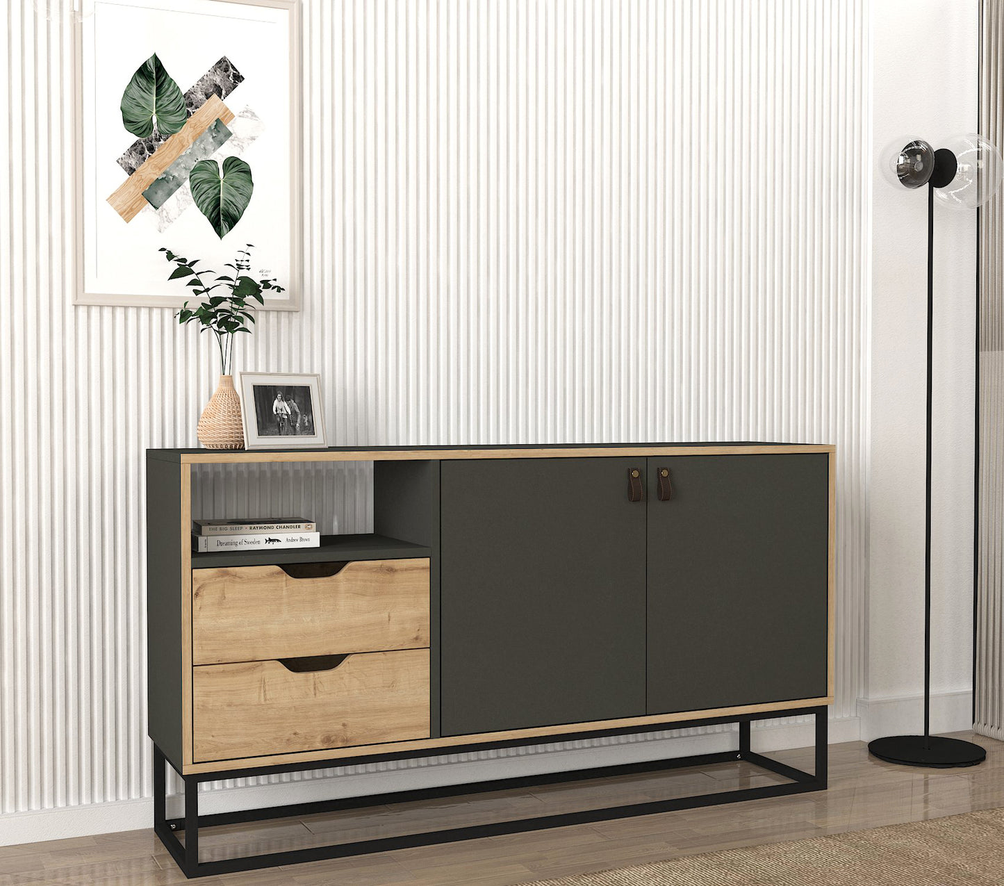 Komoda Dolores 150 Antracit-Sapphire
