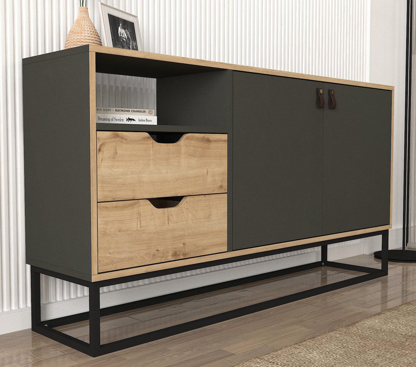 Komoda Dolores 150 Antracit-Sapphire