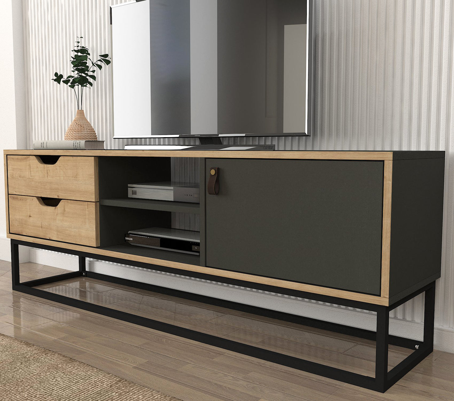 Dolores Tv komoda Antracit-Sapphire