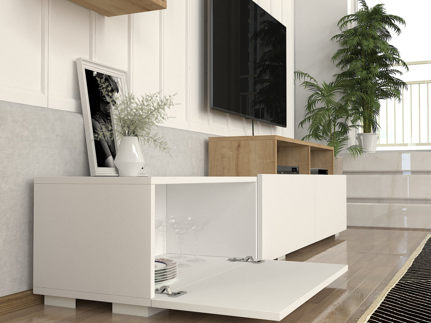 Elit Tv regal Belo-Hrast