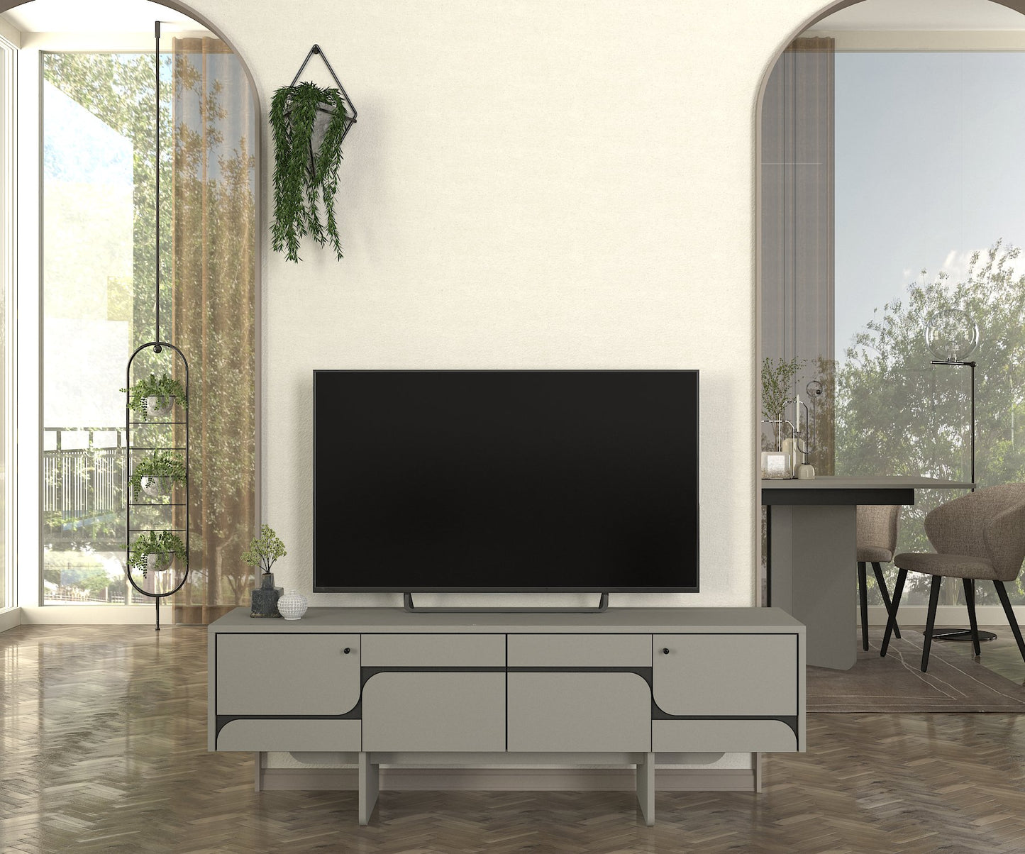 Lava Tv komoda Sivo-Antracit