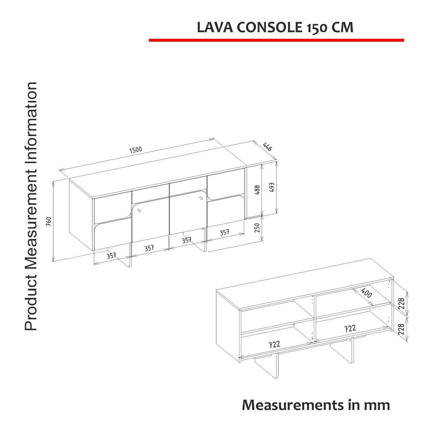 Lava komoda Sivo-Antracit