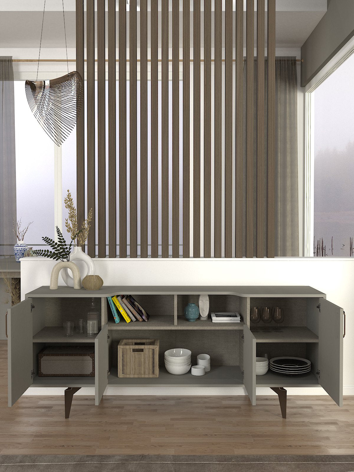Rio Komoda Sivo-Textil