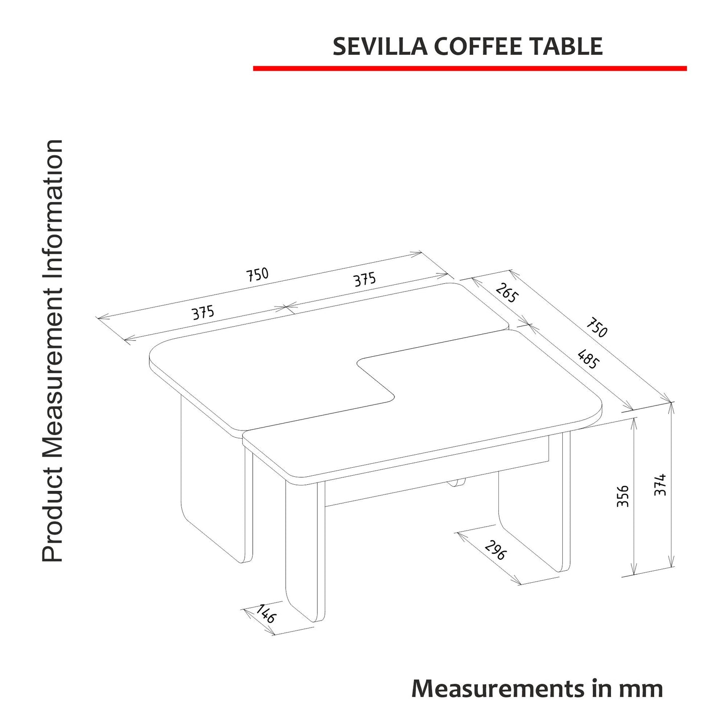 Sevilla Klub sto Travertin-Pesak
