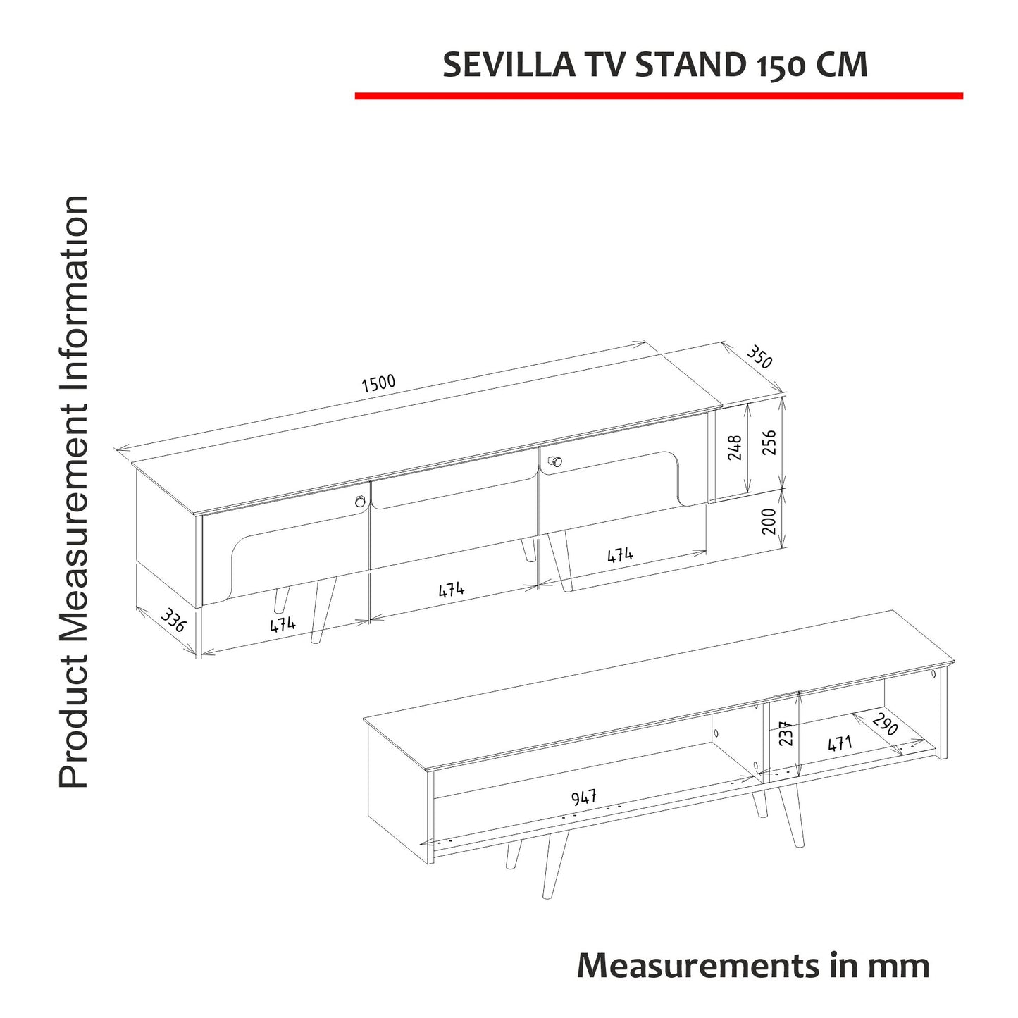 Sevilla Tv komoda Travertin-Pesak