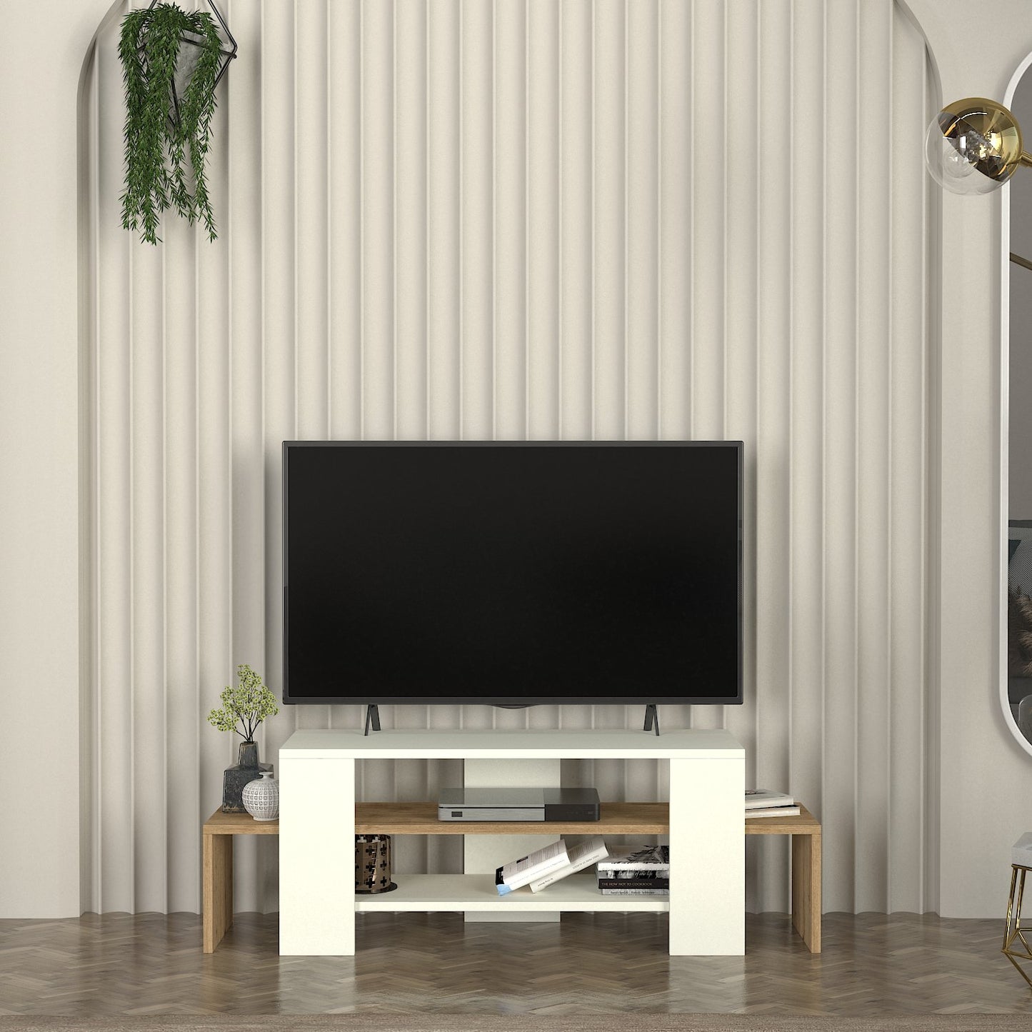 Sole Tv komoda Belo-Hrast