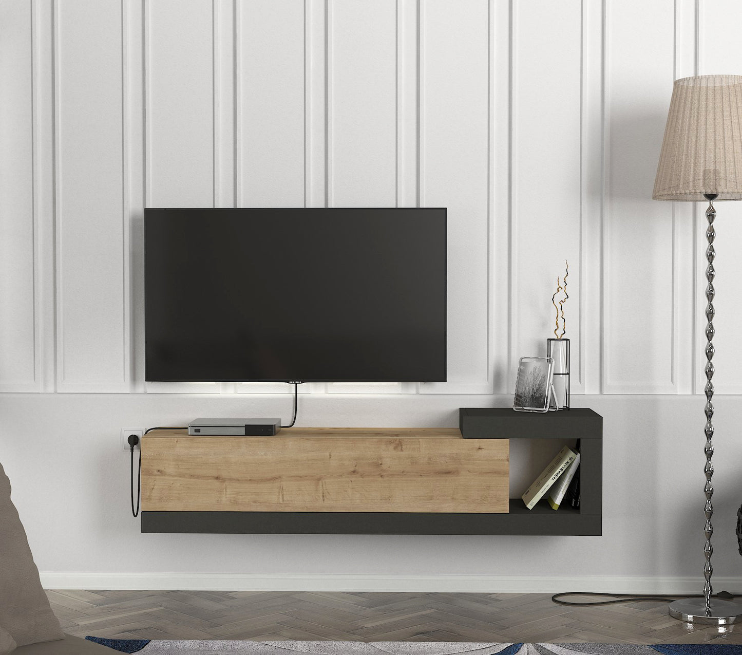 Volare Tv komoda Antracit-Sapphire
