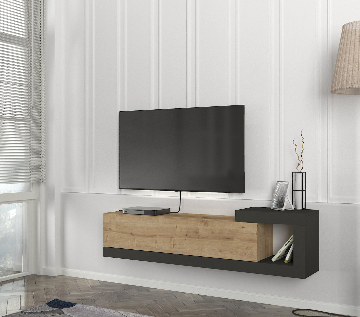 Volare Tv komoda Antracit-Sapphire
