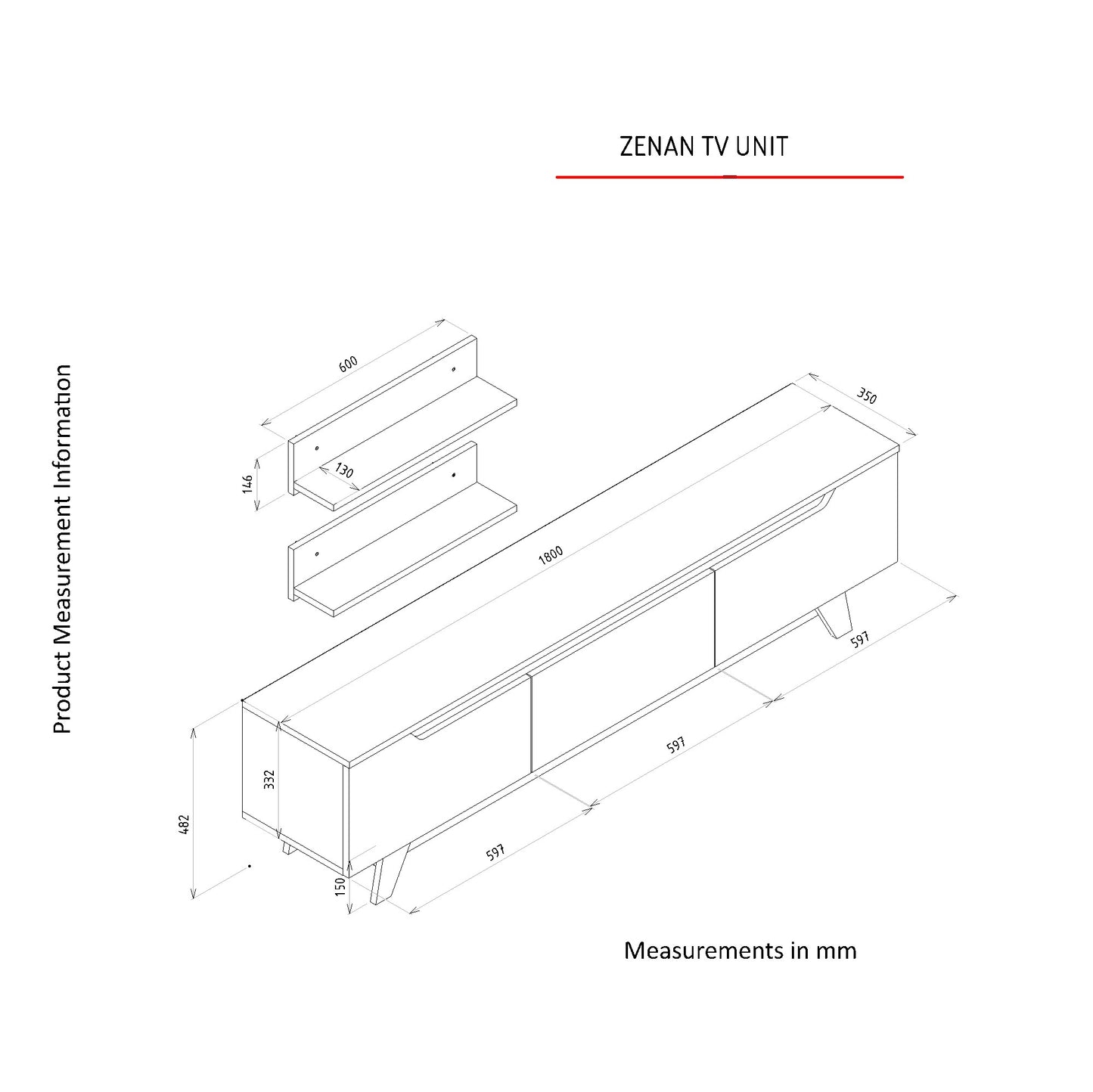 Zenan Tv komoda Belo-Orah