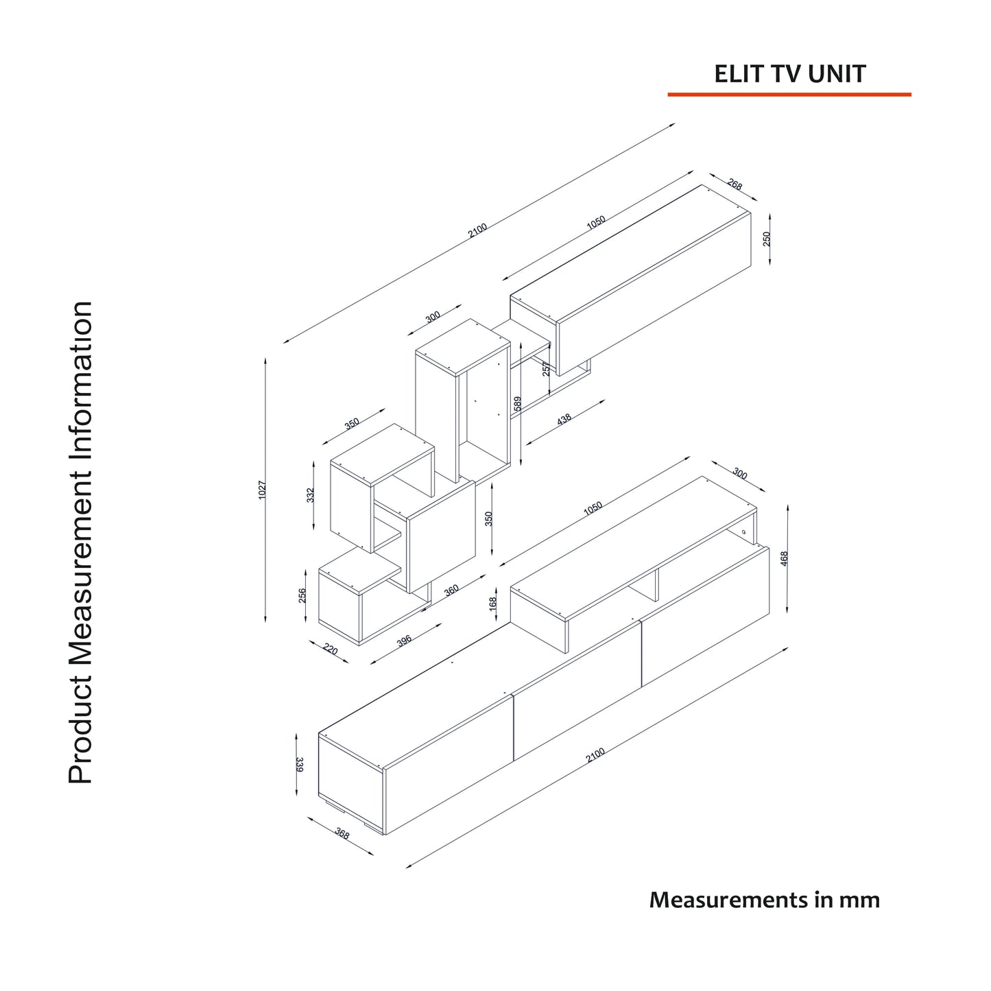 Elit Tv regal Belo-Hrast