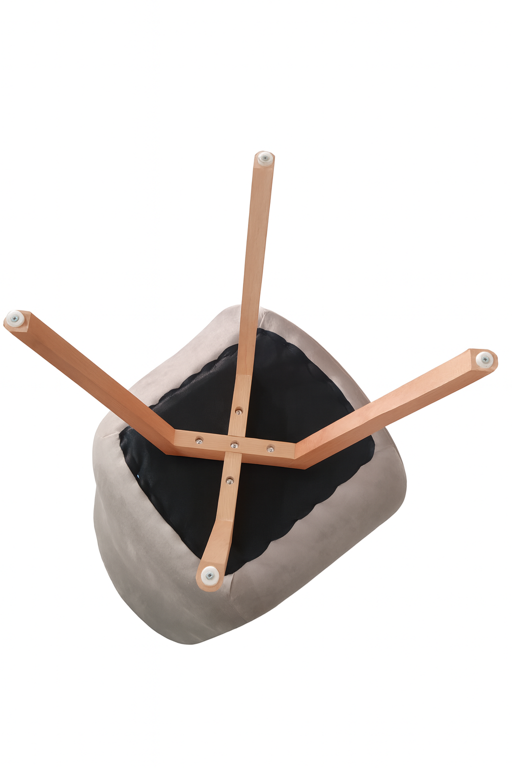 Trpezarijska stolica Linea Wood krem, set od 4 komada