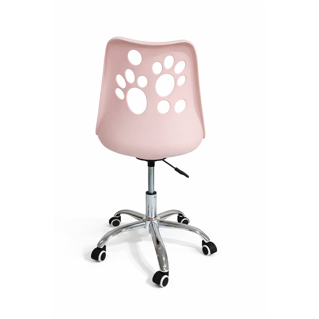 kancelarijska stolica paw pink ledja