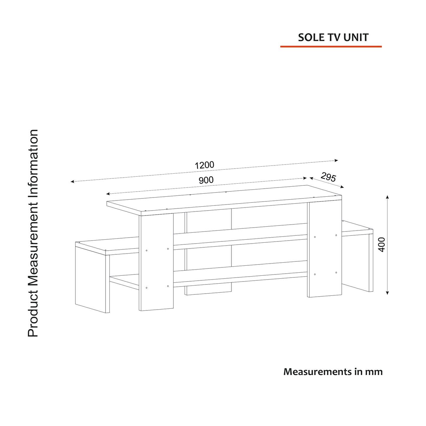 Sole Tv komoda Belo-Hrast