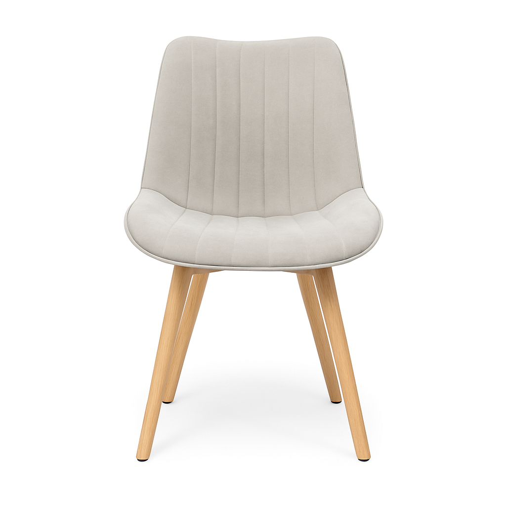 Trpezarijska stolica Linea Wood krem, set od 4 komada