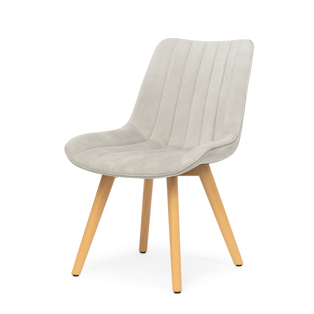 Trpezarijska stolica Linea Wood krem, set od 4 komada