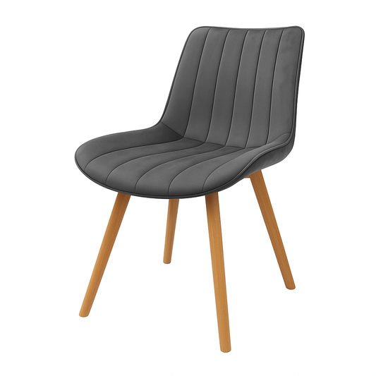 Trpezarijska stolica Linea Wood Siva