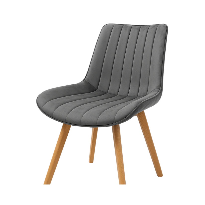 Trpezarijska stolica Linea Wood Siva