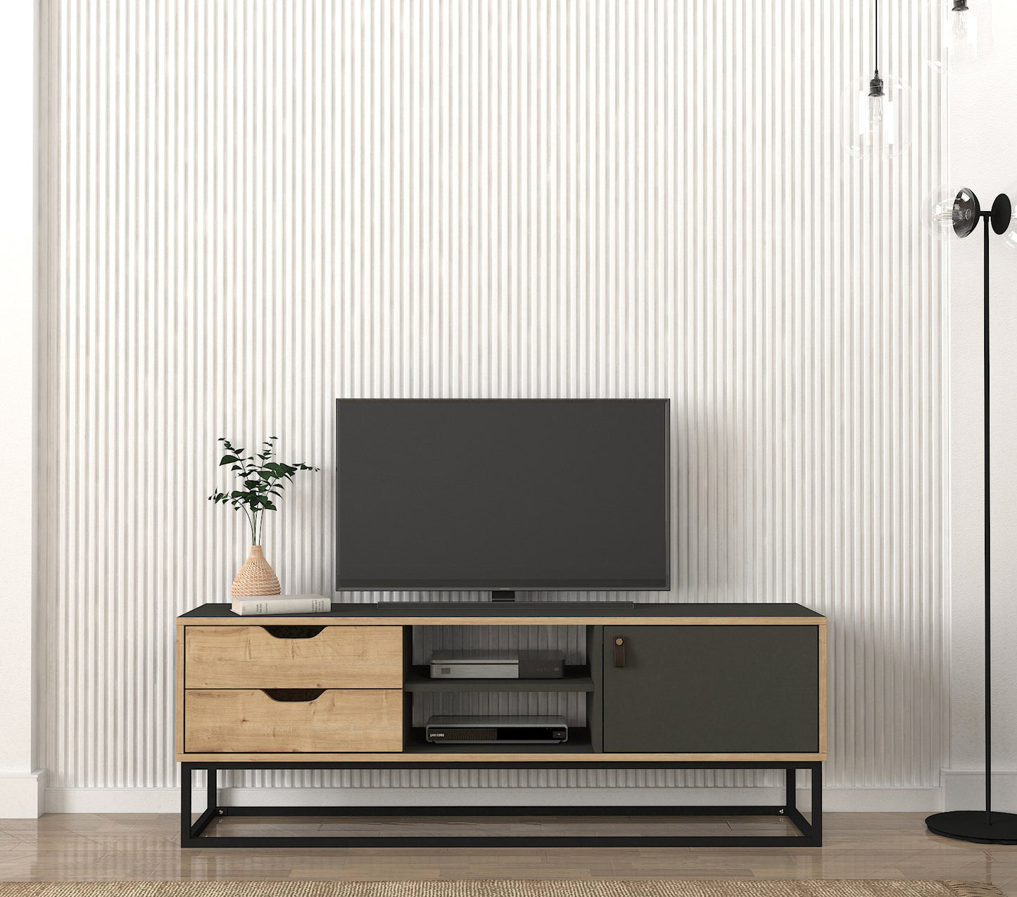 Tv Komoda dolores hrast antracit ambint