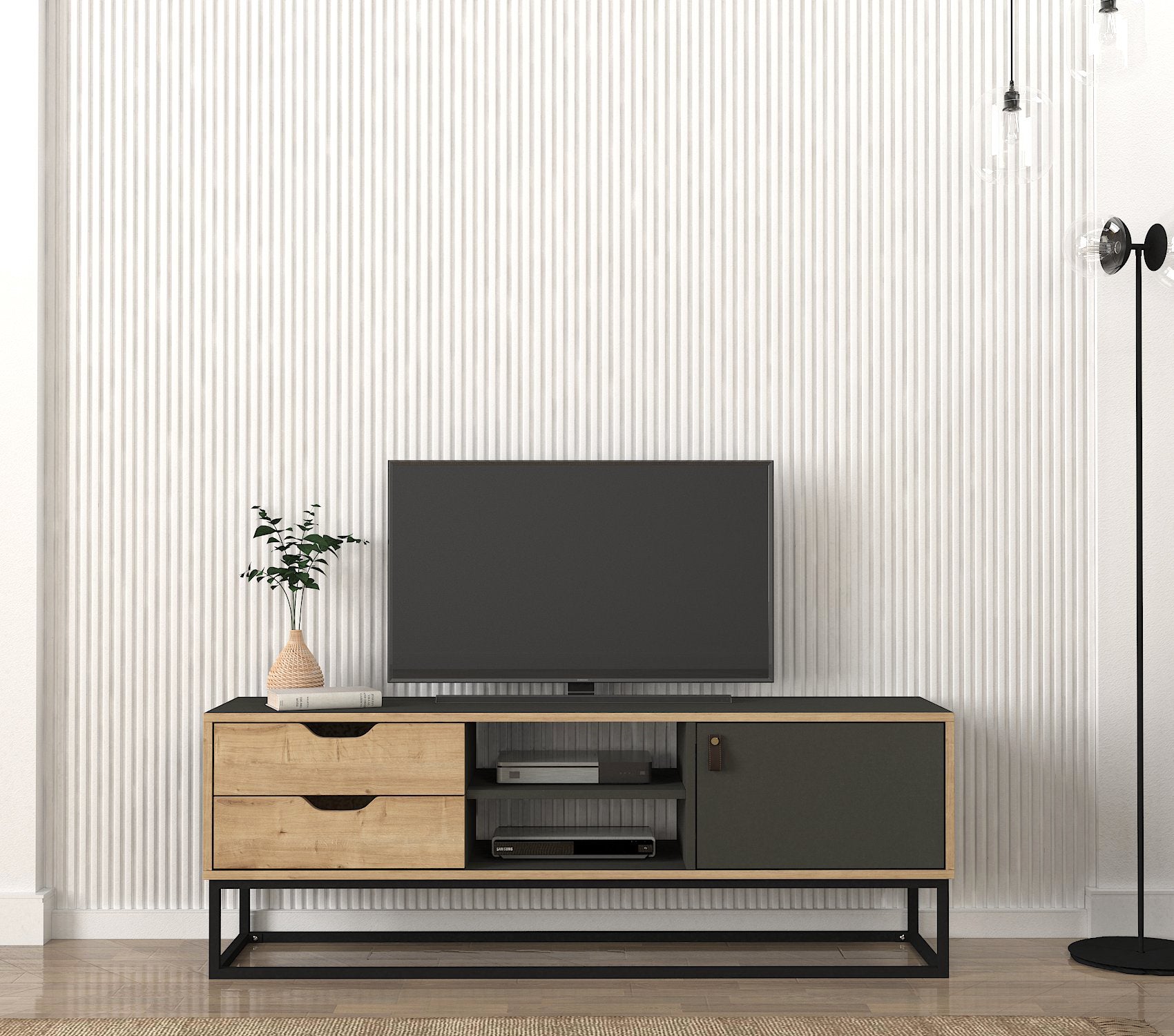Tv Komoda dolores hrast antracit ambint