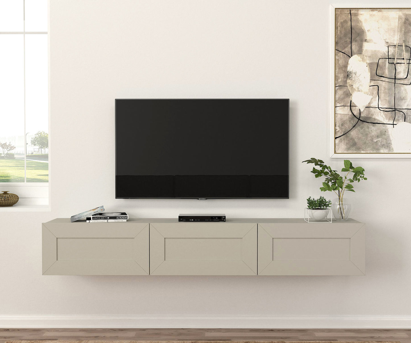 Tv komoda dimona siva detalj