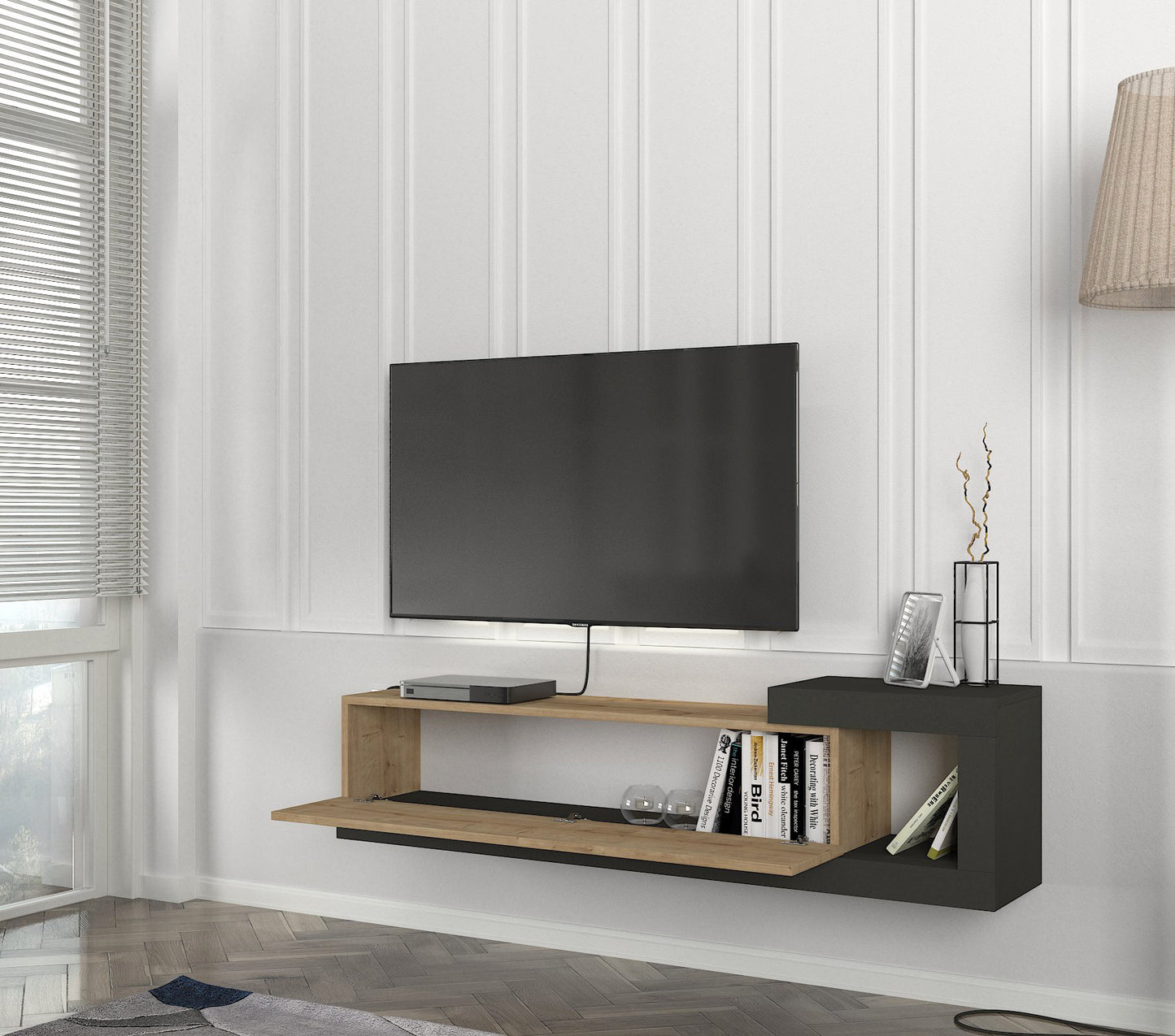 Volare Tv komoda Antracit-Sapphire