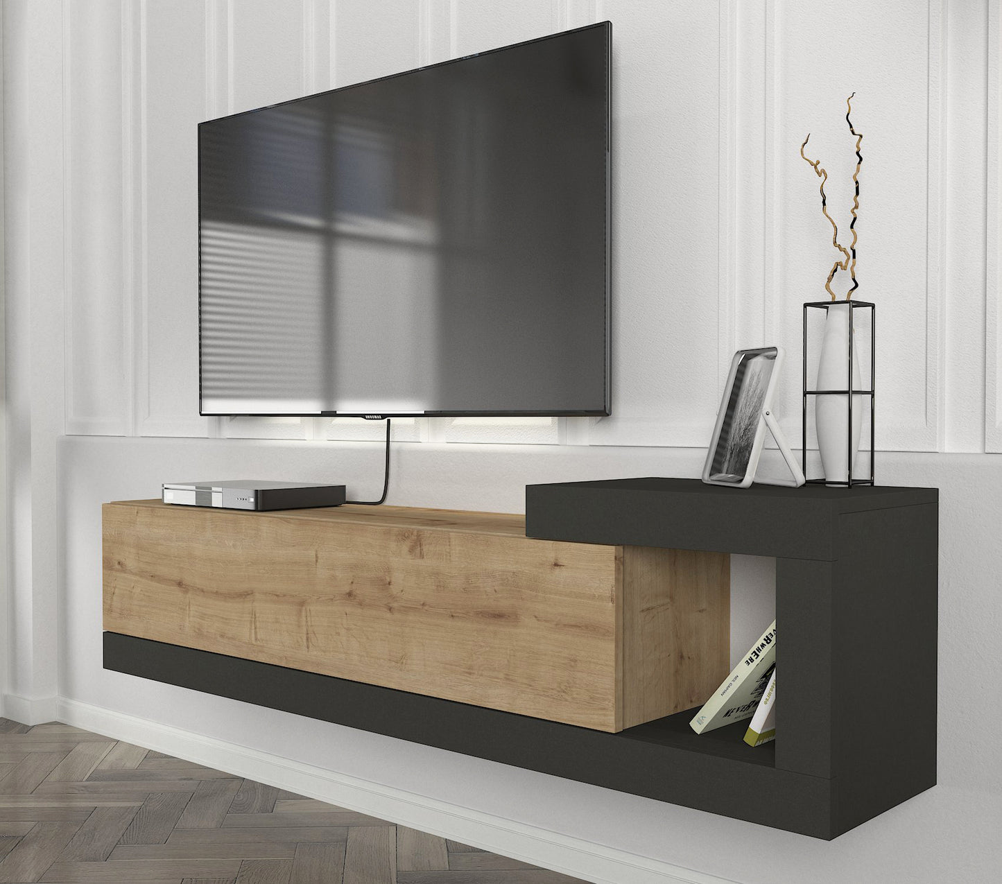 Volare Tv komoda Antracit-Sapphire