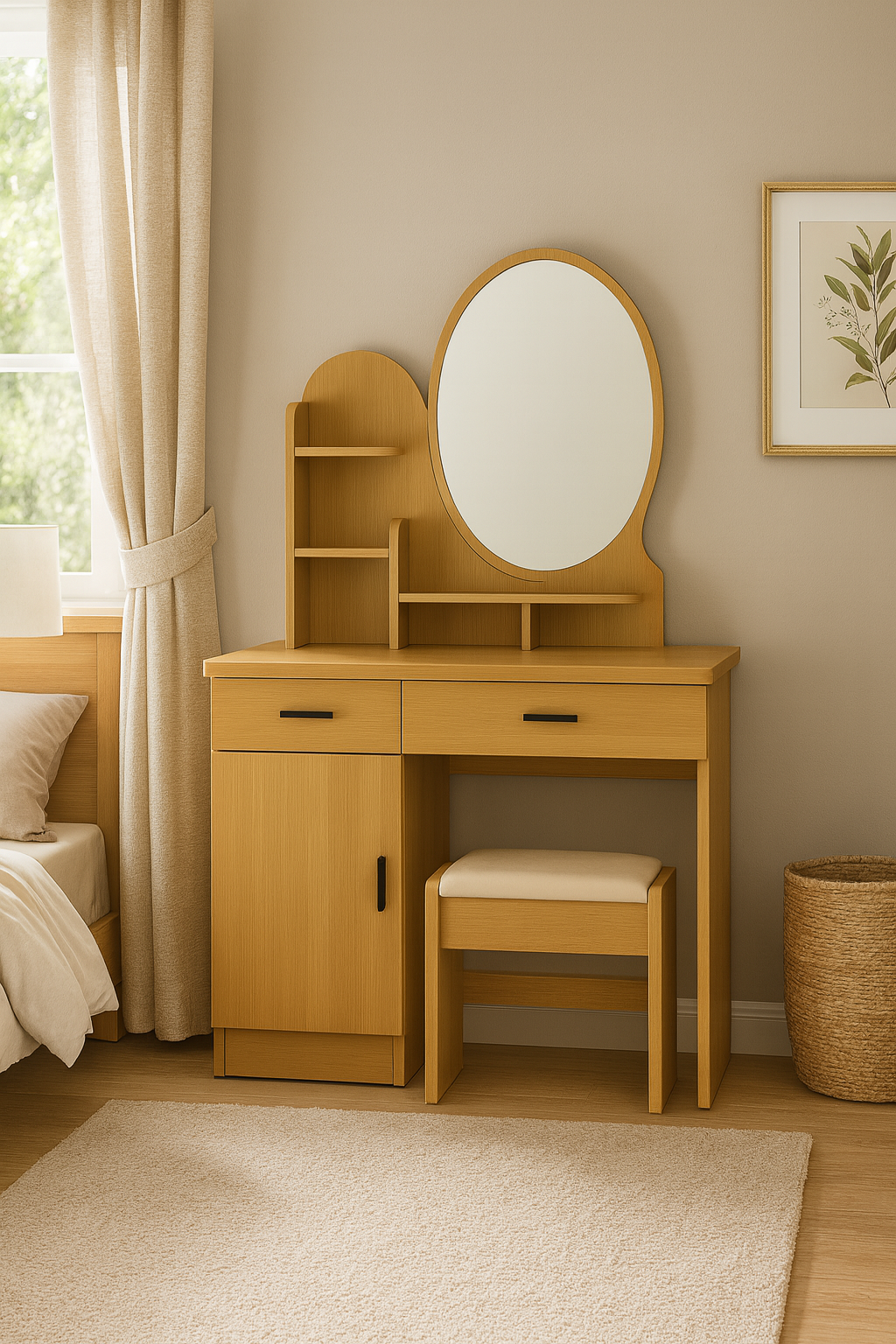 Sto za šminkanje Aria Natur ST-317 sa stolicom