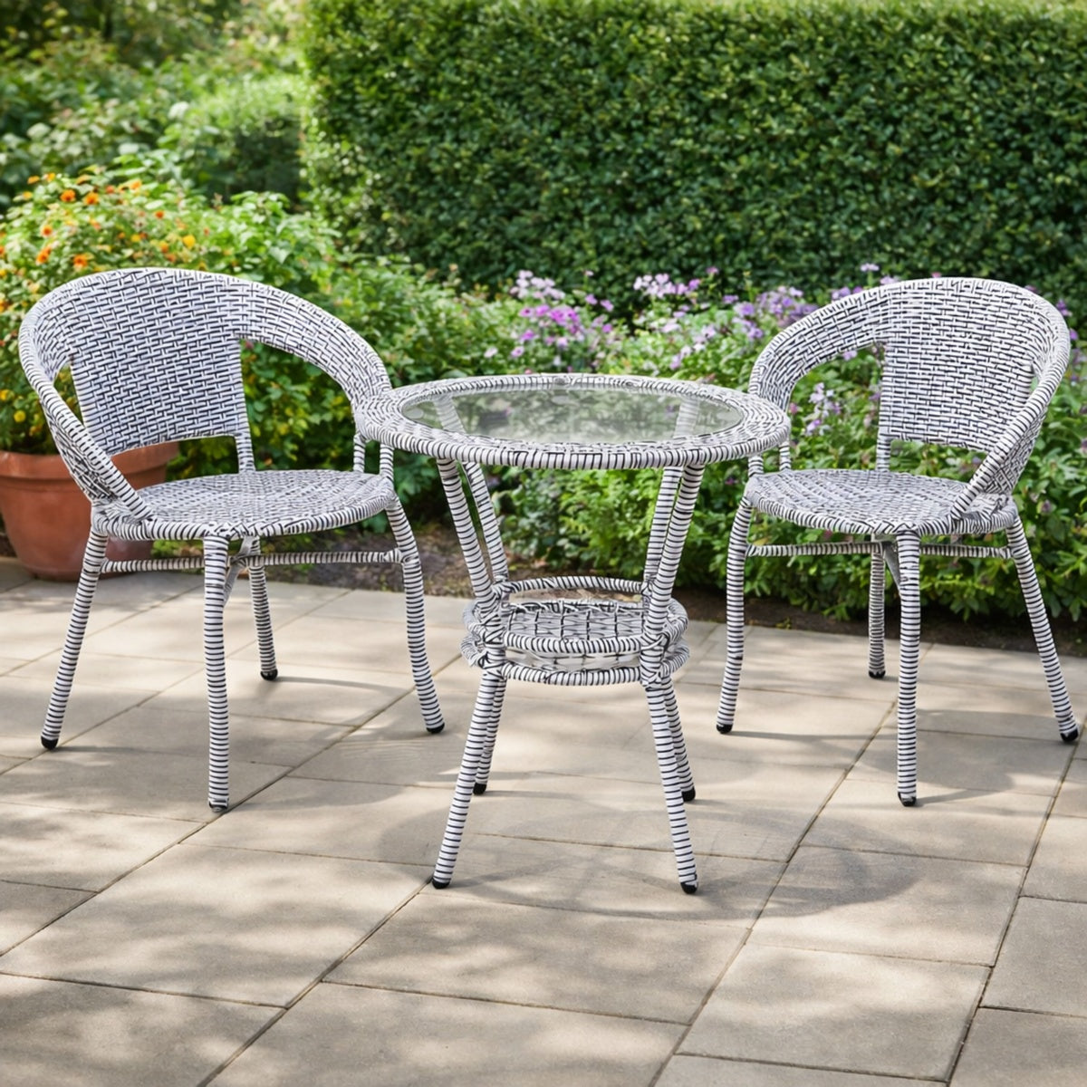 bastenski set rattanica bela ambient