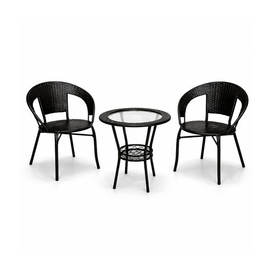 bastenski set rattanica crni