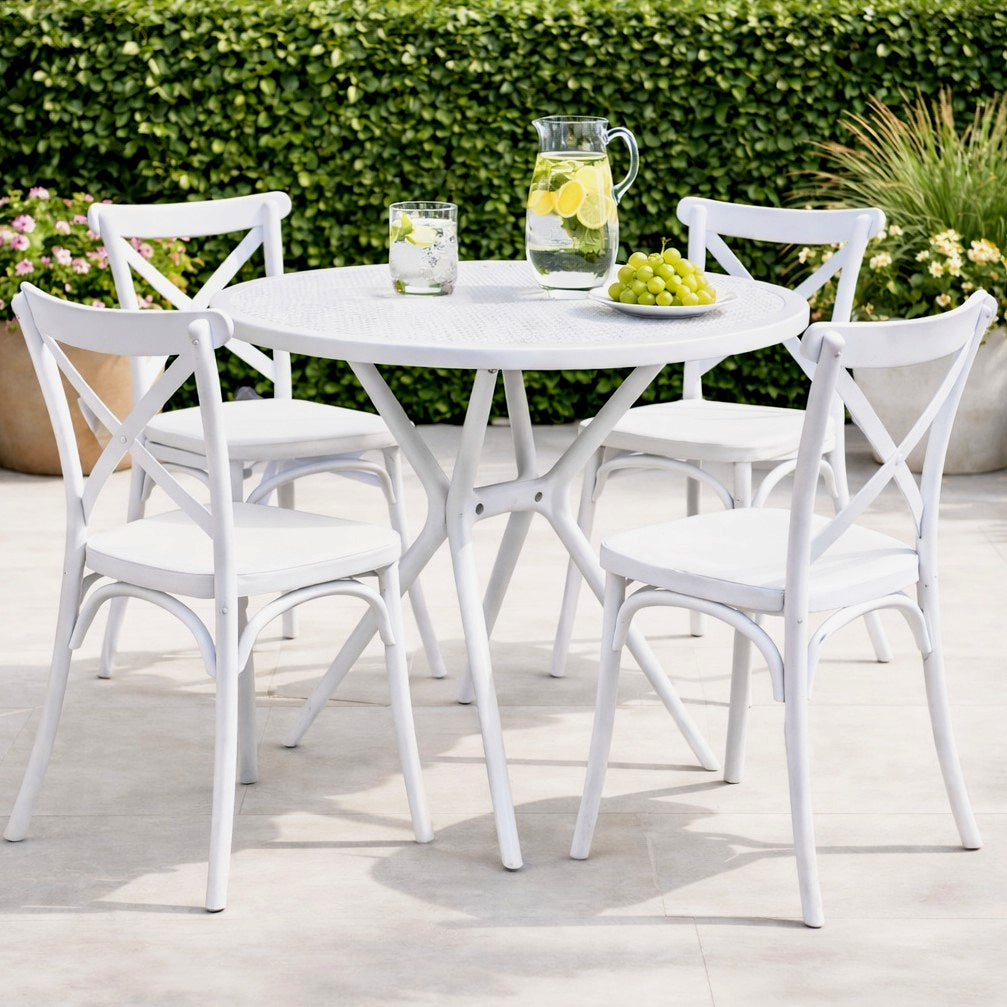 bastenski sto luna beli ambient set