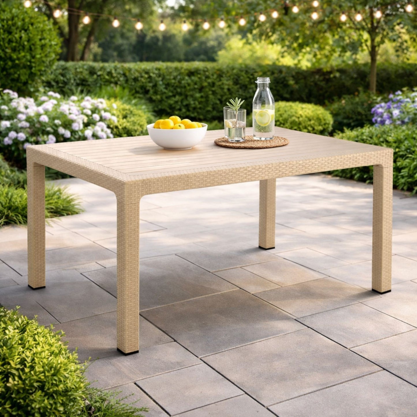 bastenski sto ratan 90x150 capucino ambient