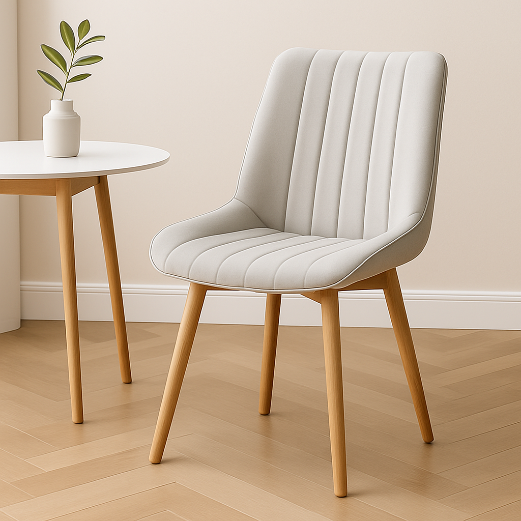 Trpezarijska stolica Linea Wood krem, set od 4 komada