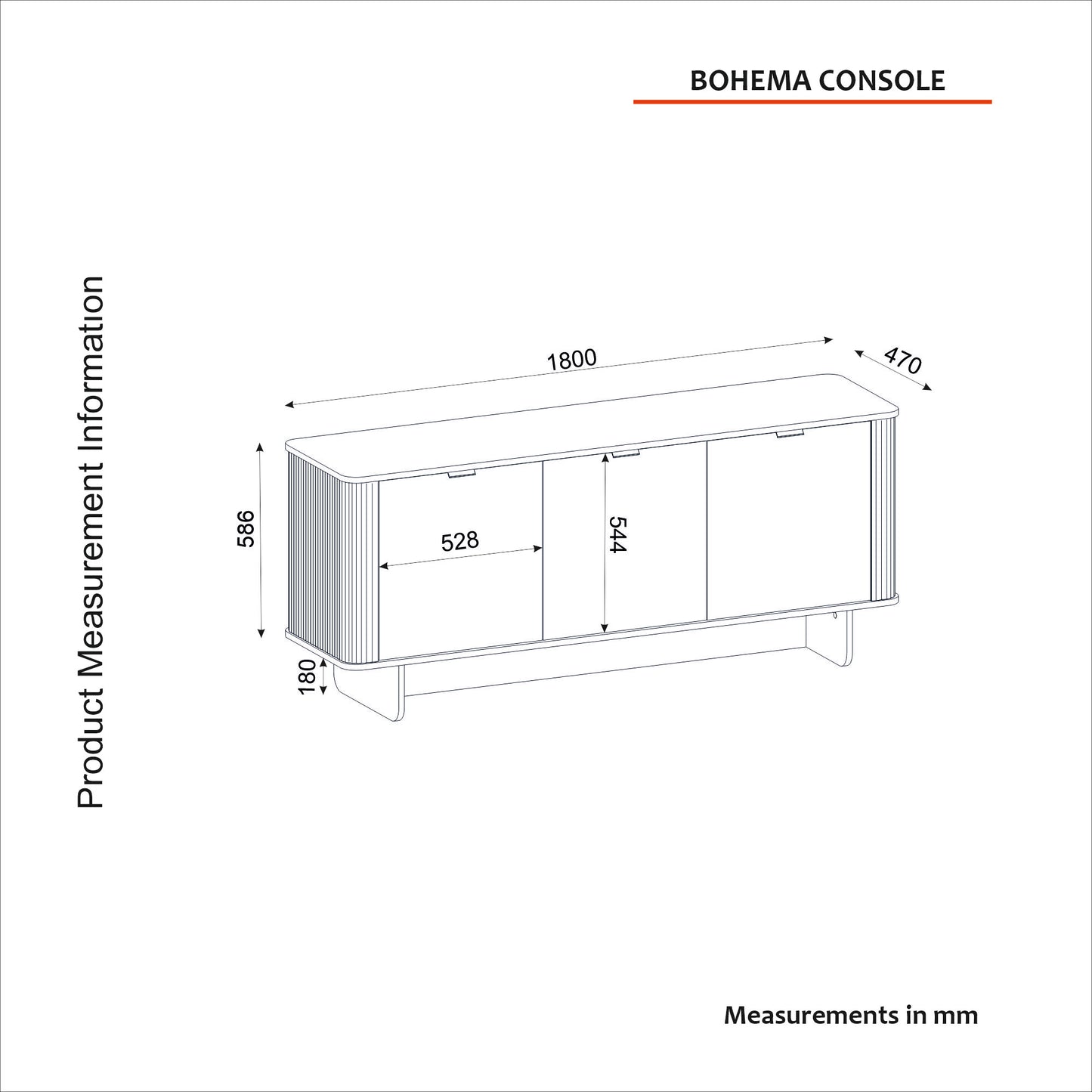 Bohema komoda Krem-Hrast
