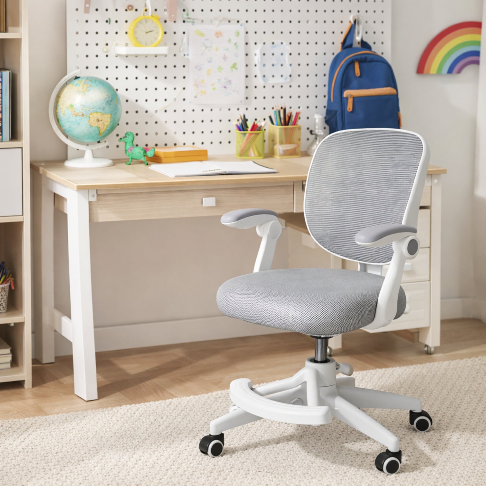 decija radna stolica ergokid siva ambient