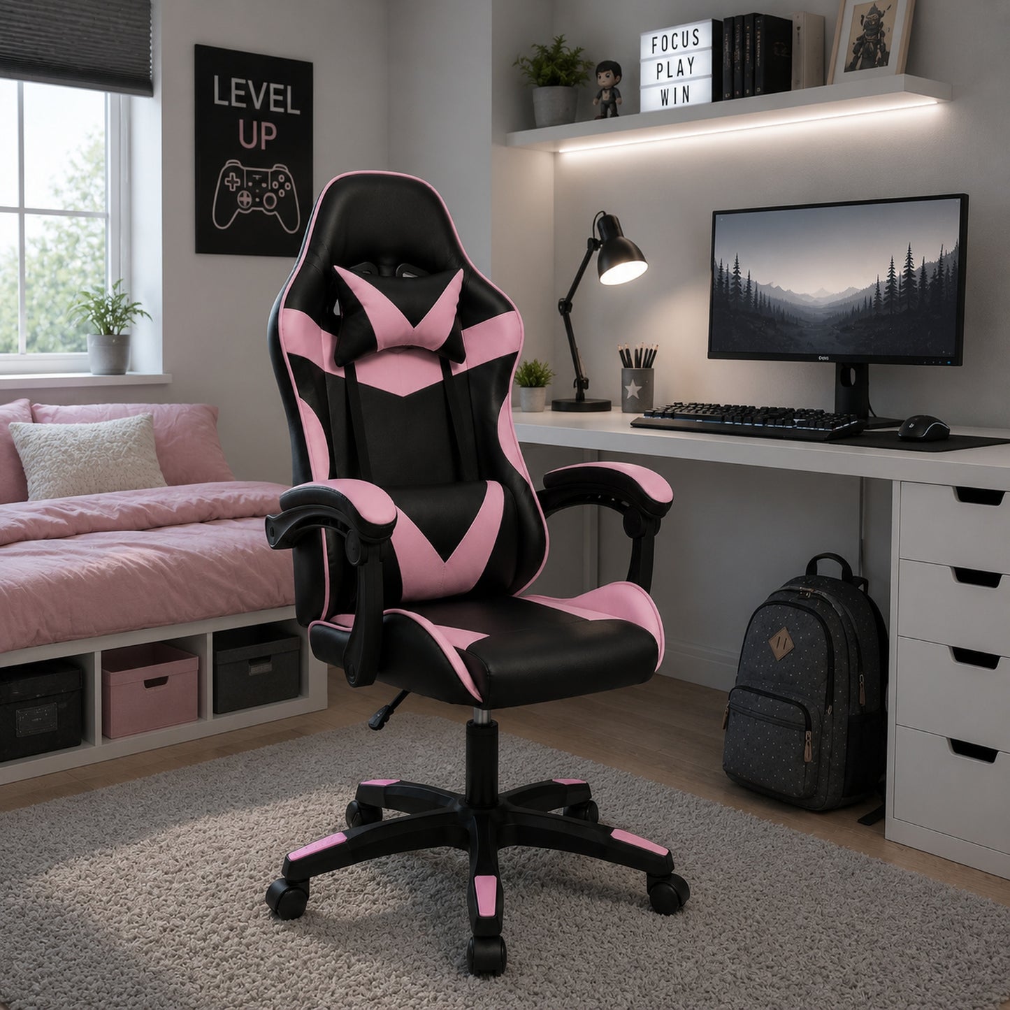 gejmerska stolica cyberkid oc 810 pink ambient