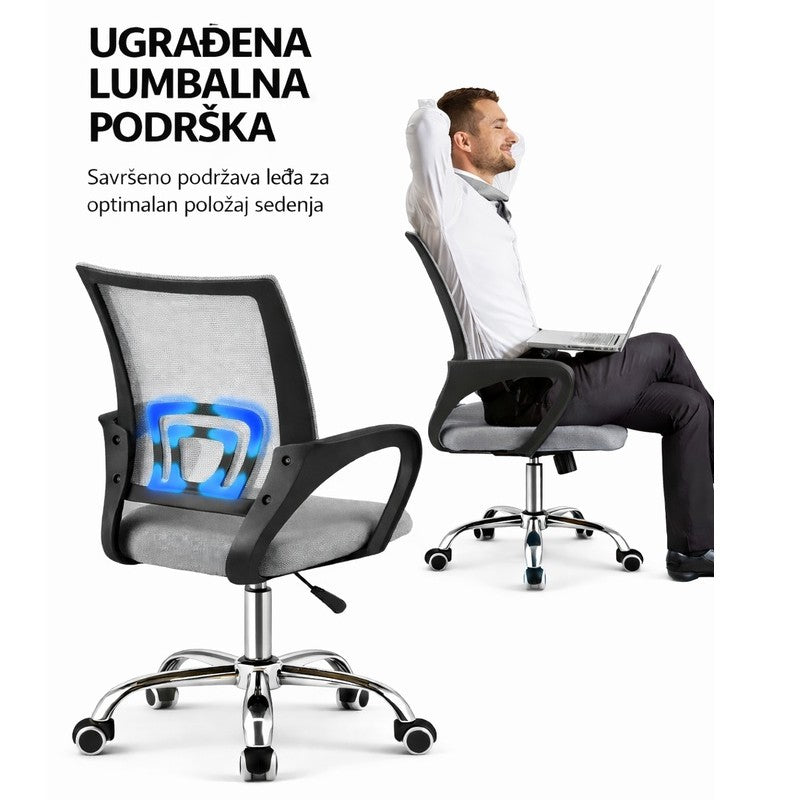 kancelarijska stolica smart siva detalj
