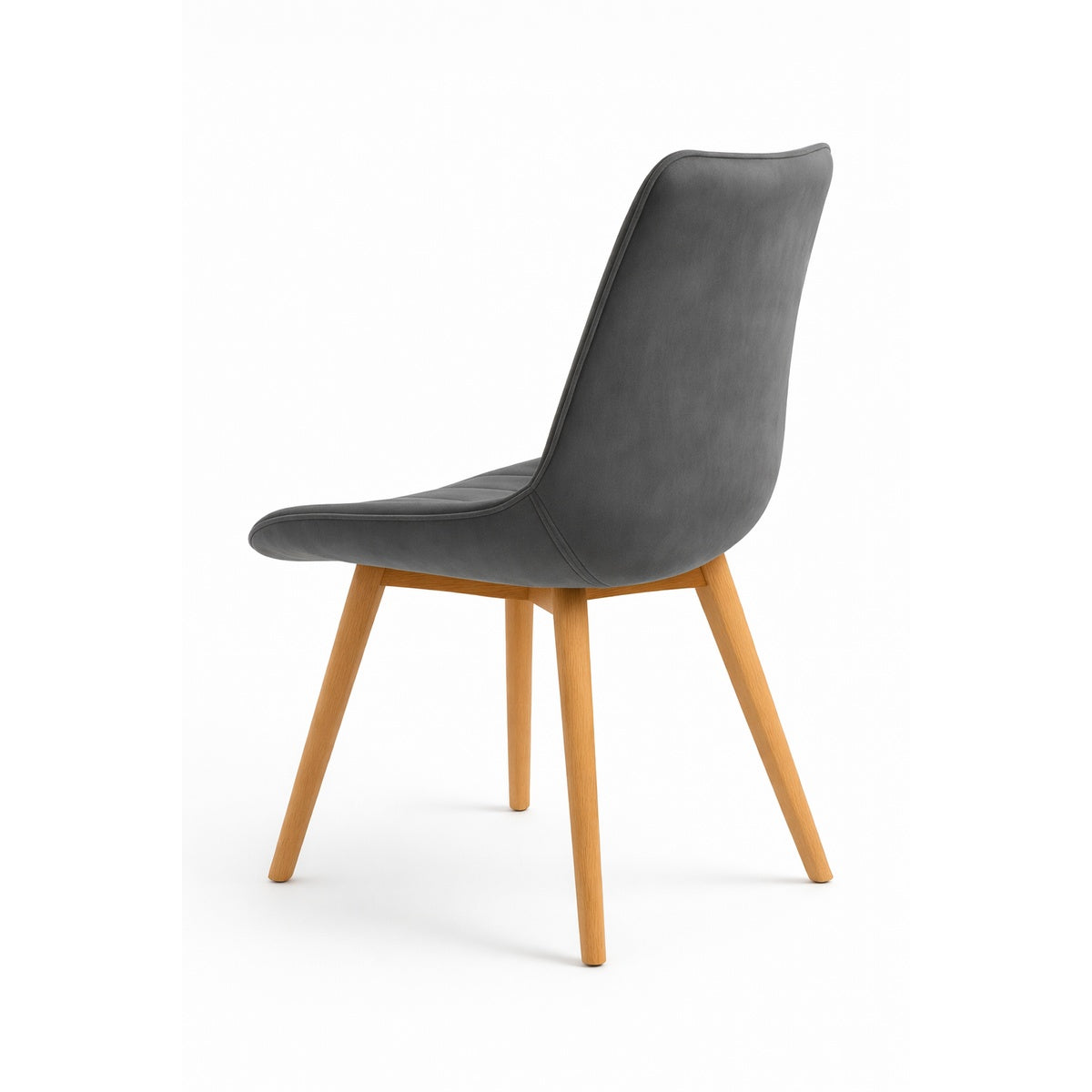 trpezarijska stolica linea wood siva bok
