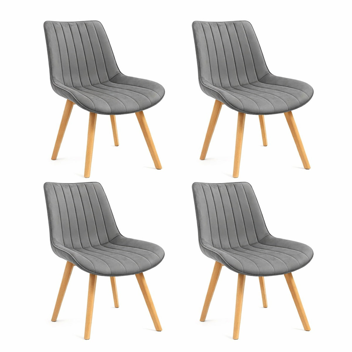 trpezarijska stolica linea wood siva set