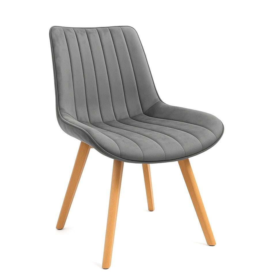 trpezarijska stolica linea wood siva