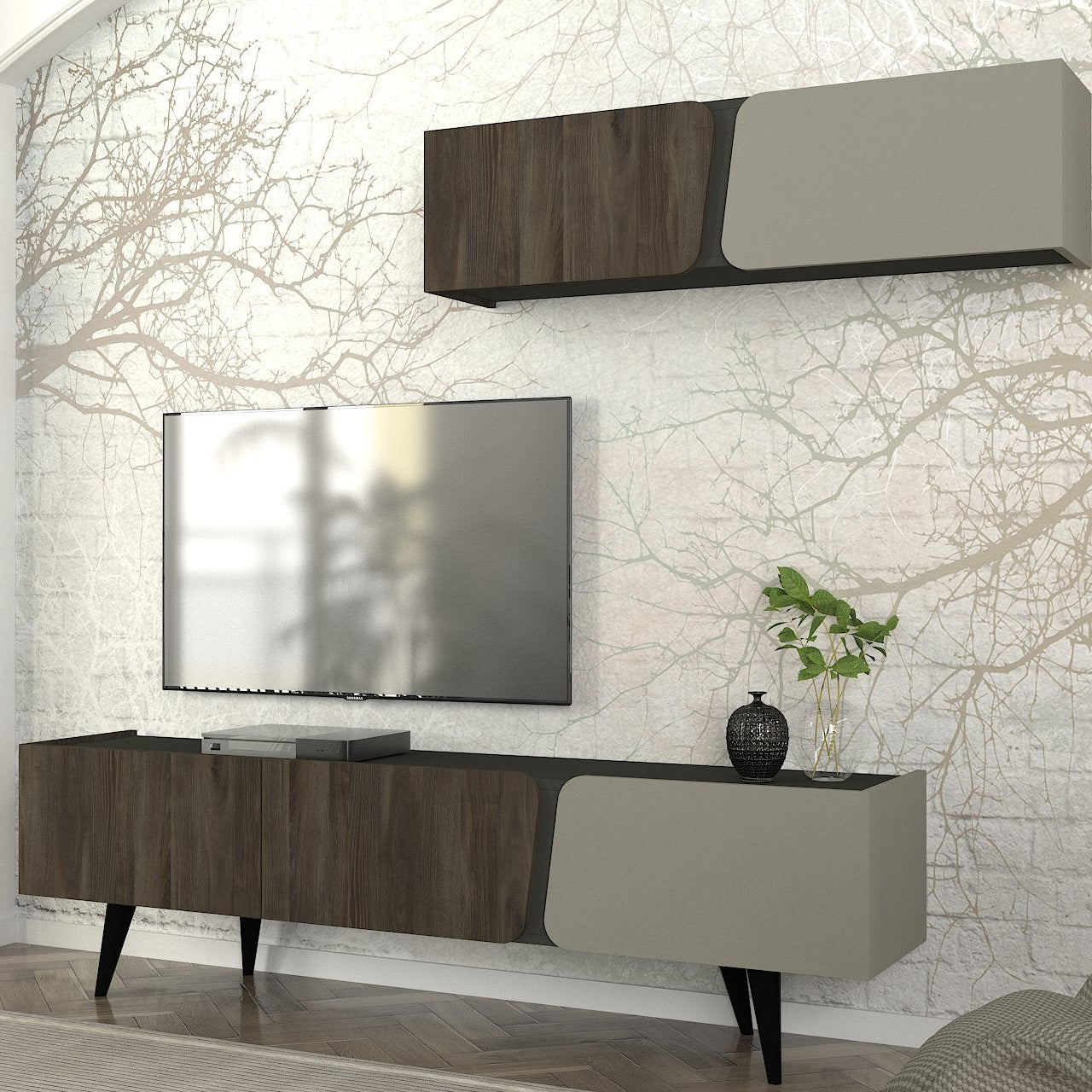 tv regal piazza antracit hrast ambint